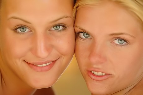 Two naked teens cannot resist each other's hot bodies in a free XXX gallery